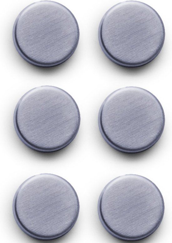 Zeller Magneten - 6x stuks - extra sterk - 2,7 cm - RVS - rond