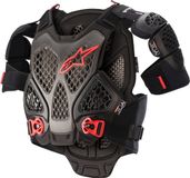 Alpinestars A-6 Borstbeschermer Zwart Antraciet Rood