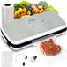 NutriChef Food Saver Vacuümmachine - 110W Automatisch Foodsaver-systeem Luchtafdichtingsmachine Verpakking Afdichting Opslag Conservering Sous Vide - PKVS18SLEU (zilver)