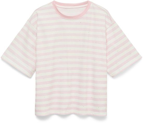 Vero Moda Vmkaysa Ss Striped Tee Exp 10354678 Roze Dames Maat - XL