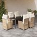 Maison Exclusive - Ensemble de jardin, 7 pièces, avec coussins, beige, en polyrotin