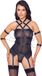Cottelli Bondage Cottelli Basque Jarretel Setje Bondage - Zwart