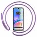Transparante Samsung Galaxy A05s Transparante Beschermhoes met Koord, Violet
