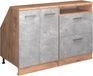 Vicco Rion Armoire pour mur incliné – 120 cm Set de 2 corps d'armoire 60 cm de profondeur Béton