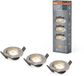 Osram inbouwspotset, 3 stuks, traploos dimbaar, aluminium, IP20, warm wit licht