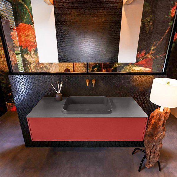 Mondiaz ERIN 120cm badmeubelset onderkast Fire Dark grey