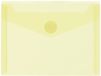 Grafoplas - Verpakking met 5 plastic enveloppen, A6, zelfklevende textielsluiting, geel, meervoudig, 16 x 12 cm, doorschijnend gestreept polypropyleen, perfect voor kleine documenten