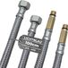 oCreon Knikbestendige roestvrijstalen slang I 100 cm I 3-8 inch op M10 I geschikt voor drinkwater - Set van 2