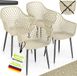 tillvex® Chaise de jardin set de 4 résistant aux intempéries avec accoudoir | Chaises d'extérieur charge max. 120 kg | Chaises de jardin résistant aux UV | Chaise de terrasse meubles de jardin terrasse balcon extérieur jardin