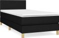 VidaXL Lit boxspring avec matelas, noir, 90x200 cm, tissu