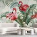 Flamants Roses Papier Peint Panoramique - 390 cm x 166 cm