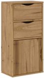 vidaXL Bijzetkast met lades ODDA 40x24x79 cm massief grenenhout