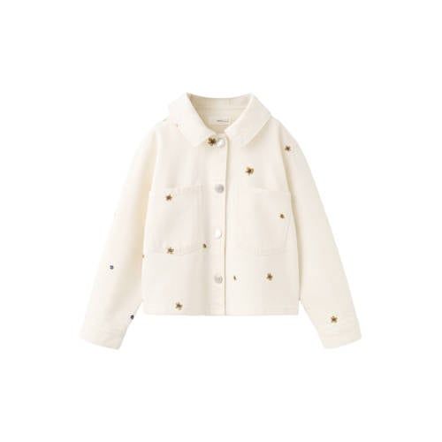 Mango Kids denim spijkerjas ecru