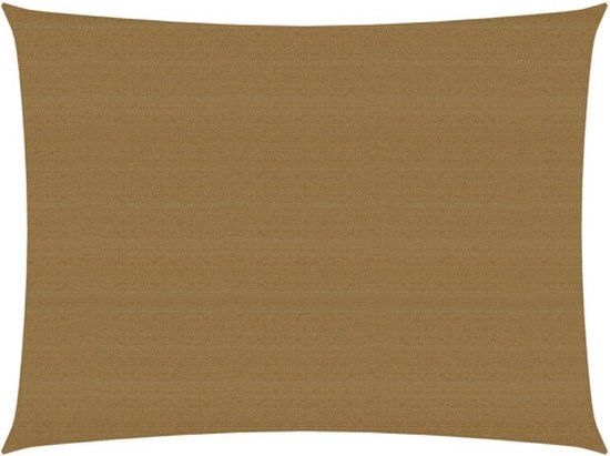 vidaXL Zonnezeil 6x7 m HDPE 160 g/m² Taupe
