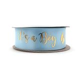 OLILLY Blauw en Gouden Lint - It's a Boy voor een Babyshower - Decoratie voor Uw Babyshower (Blauw)