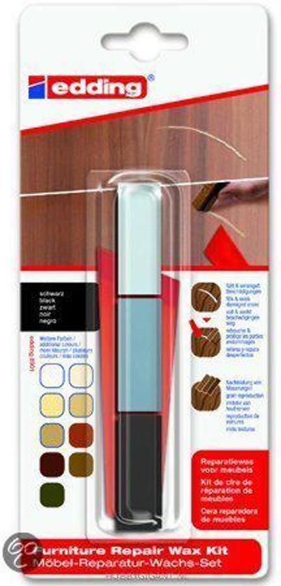 Edding 8901 meubel-reparatiewas-set, zwart, per stuk in blisterverpakking