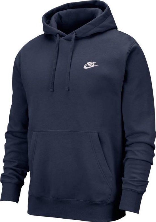 Nike M NSW CLUB HOODIE PO BB Heren Trui - Midnight Navy - Maat 2XL
