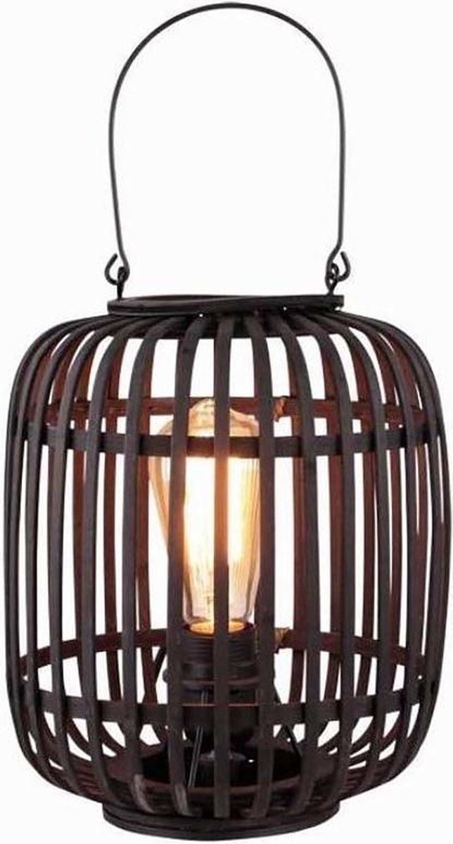 Freelight Treccia Tafellamp - Lantaarn - Ø22 cm - 25 cm hoog - E27 - Zwart