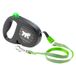 Ferplast Uitschuifbare Reflecterende Hondenriem FLIPPY ONE REFLEX, Hondenriem voor kleine honden tot 12 kg, uittrekbaar snoer max. 4,5 m. Enkele knop voor vergrendelen en ontgrendelen, groen
