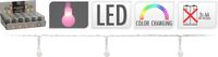 Merkloos 2x Feestverlichting gekleurd LED lichtsnoer 200 cm op batterijen - 20 multi lampjes