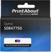 PrintAbout Tape S0847750 (S0721660) Wit op zwart/rood/blauw (9 mm) geschikt voor Dymo