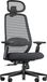 Chaise de bureau - Soutien lombaire ergonomique et assise coulissante - Appui-tête et accoudoirs 3D - Noir