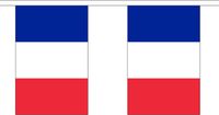 Merkloos / Sans marque Frankrijk landen thema vlaggetjes - 300 cm - Slingers versiering - Polyester