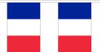 Merkloos / Sans marque Frankrijk landen thema vlaggetjes - 300 cm - Slingers versiering - Polyester