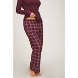 Hunkemöller Pyjamabroek Flannel Paars