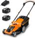 Tondeuse à gazon sans marque - Tondeuses à gazon électriques - Coupe-bordure - Coupe-herbe - avec bac de mulching 40L - Largeur de coupe 37cm - Surface de tonte 300m² - Hauteur de coupe sur 6 niveaux - 2 x 4000 mAh Batterie lithium-ion - Chargeur - 24V - Noir&Orange