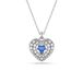 Swarovski Hyperbola 5680403 Zilverkleur Kristal Blauw Fantasihanger