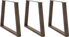 Pieds de table 3 pcs forme V 70x(72-73,3) cm acier naturel