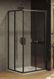 Ravak Blix - Douchehoek Slim BLSRV2-90, 90x90 cm, zwart/helder glas