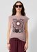 QS T-shirt Vrouwen XL Roze Katoen Ronde Hals Korte Mouw Printopdruk