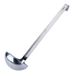 FMprofessional Scheplepel 46 cm, keukenhulp van roestvrij staal, duurzaam & elegante soeplepel (kleur: zilver) aantal: 1 stuk