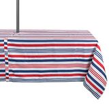 DII Vlekbestendig en waterdicht, polyester, rood, wit en blauw, tafelkleed, 60x84 w/rits