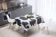 Bonamaison Tafelkleed, Anti-Mold, Sneldrogend, Waterdicht, 100% Polyester Tafellaken, Willekeurig patroon, 140 x 140 Cm - Ontworpen en Vervaardigd in Turkije
