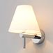 Lindby Wandlamp - 1 Licht - Glas, Metaal - Wit Gesatineerd, Chroom
