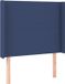 vidaXL Hoofdbord met randen 103x16x118/128 cm stof blauw