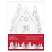 Create Christmas kaart en envelop, wit