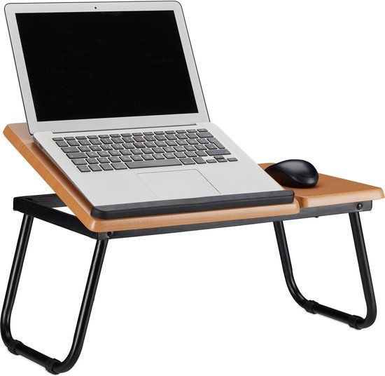 Merkloos Relaxdays laptopstandaard - verstelbaar - 4 standen - 23,5 x 56,3 x 31,6 cm - ergonomisch - lapoptafel