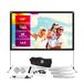Pyle Projectiescherm, 120 Inch 16:9 HD 4K – 267 x 150 cm Projector Scherm met Standaard & Zwarte Rand, 160° Kijkhoek, Opvouwbaar & Draagbaar met Tas, Voor Thuisbioscoop, Presentaties, Binnen & Buiten