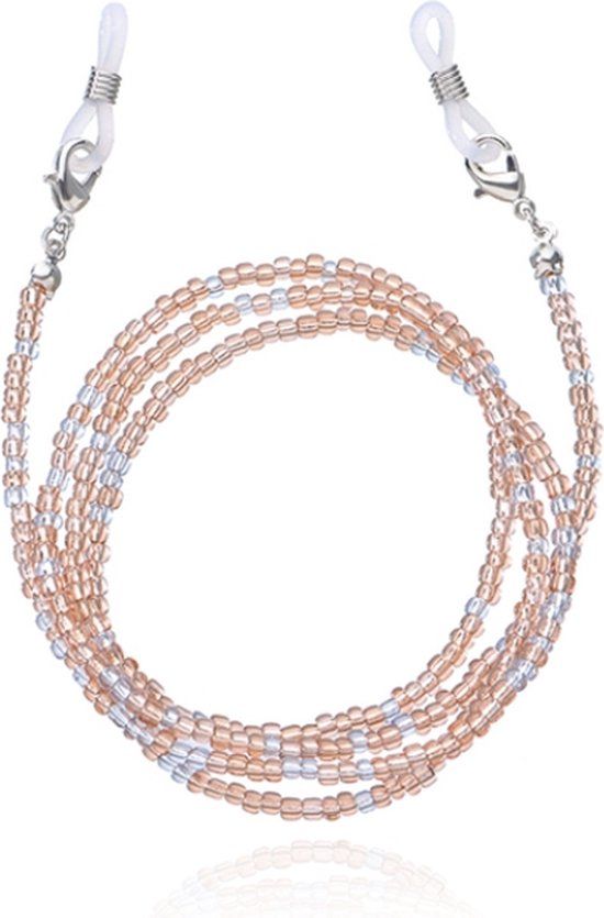 Deja Jewels Rosé Koord voor Zonnebril of Leesbril met Kraaltjes
