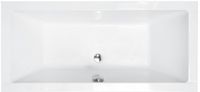Badland QUADRO ligbad 190 x 90 cm wit met styropor ombouw met hoofdsteun