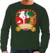 Bellatio Decorations Foute kersttrui / sweater - groen - Kerstman Run Rudolf Run heren L