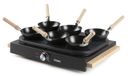 Domo DO8719W Raclette & Wok Party Set - 6 Personen - 1000W - Zwart/Hout