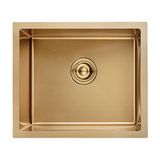 Ibergrif M85043G Kitchen Sink 50 x 43 cm, Undermount with Drainer, Stainless Steel