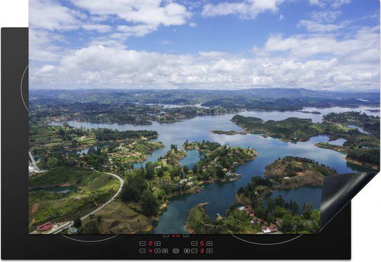 KitchenYeah® Inductie beschermer 77x51 cm - Luchtfoto van een rivier in Colombia - Inductie beschermer