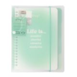Mr. Wonderful - A5 transparant notitieboek - Life is mooi, cheerful, kleurrijk, prachtig - A5 notitieboek met doorschijnende kunststof omslag