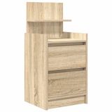 vidaXL Nachtkastje met 2 lades, sonoma eiken, 38 x 34 x 80 cm